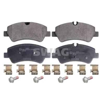 Bilde av SWAG 50 91 6963 Bremseklosser bakaksel klargjort for slitasjeindikator med festemateriell FORD: Transit Custom V362 Van, V363 Van