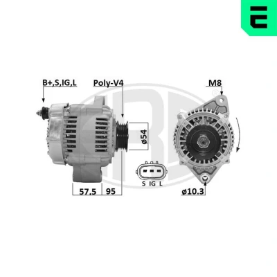 Bilde av ERA 209662A Dynamo 14V 80A