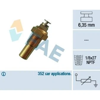 Bilde av EPS 1.830.005 Kjølevæsketemperatursensor Made in Italy OE Equivalent OPEL: Manta B Sedan, Vectra Senator B, SAAB: 9 5 Sedan