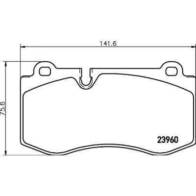Bilde av HELLA 8DB 355 011 401 Bremseklosser klargjort for slitasjeindikator MERCEDES BENZ: E Klasse T modell, Sedan, CLS Coupé