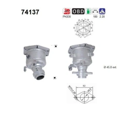 Bilde av AS 74137 Katalysator Euro 4 (D4) 180mm