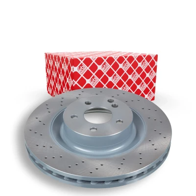 Bilde av FEBI BILSTEIN 26406 Bremseskiver framaksel 350 32 5 112 perforert / ventilert belagt MERCEDES BENZ: E Klasse T modell, Sedan, S Sedan