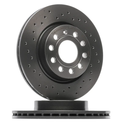 Bilde av BREMBO XTRA LINE 09.9167.1X Bremseskiver 280 22 5 perforert / ventilert belagt høy karbon med skruer VOLKSWAGEN: Golf 7, Caddy 3,