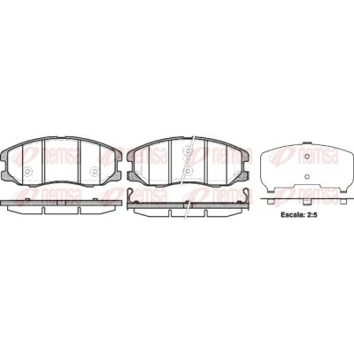 Bilde av REMSA 1261.12 Bremseklosser framaksel inkl. slitasjevarselkontakt med klistrefolie tilbehør CHEVROLET: Captiva, OPEL: Antara