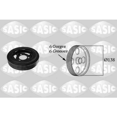 Bilde av SASIC 2156025 Remskive Veivaksel 138 MINI: Countryman, Hatchback, BMW: 1 3 Sedan, PEUGEOT: 2008 Stasjonsvogn, 207 Hatchback