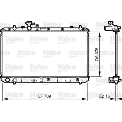 Bilde av VALEO 735407 Radiator Aluminium 375 718 16 uten kjølemiddelregulator Kjøleribber loddet SUZUKI: SX4 I Hatchback