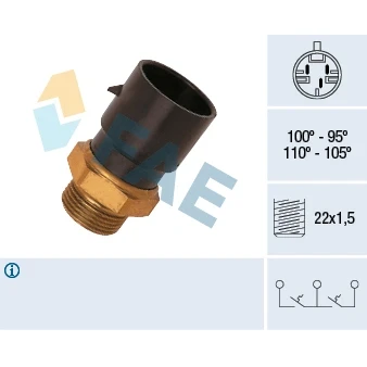 Bilde av Temperaturbryter, radiator ventilator, opel combo skåp/stor limousine, corsa a halvkombi, b, b skåp/halvkombi, 1341025, 9033