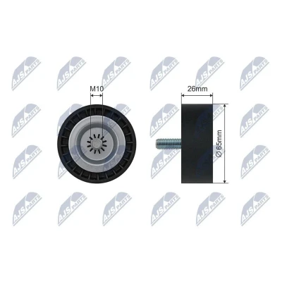 Bilde av Strammerull, kilerem med ribber, dodge,infiniti,jeep,mercedes benz, 117 50H G0 0A, 6 8027 647AA, 68027647AA, A 651 200 02 70, K68027647A