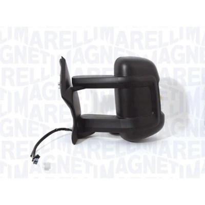 Bilde av Sidespeil Magneti Marelli 350315027790 venstre svart ru manuell langspeilstang, med temperaturføler, konveks for venstreratt