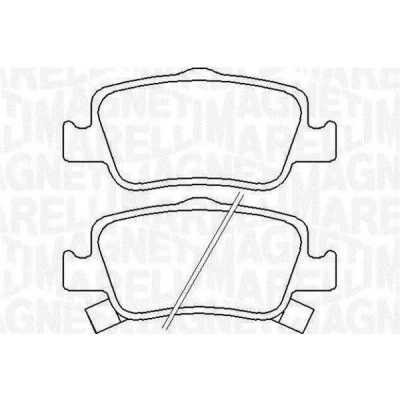 Bilde av MAGNETI MARELLI 363916060666 Bremseklosser med akustisk slitasjevarsel TOYOTA: Auris Hatchback, Stasjonsvogn, Corolla X Sedan