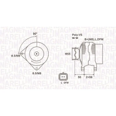 Bilde av MAGNETI MARELLI 063731823010 Dynamo 14V 150A RENAULT: MEGANE 2 Kombi, CLIO