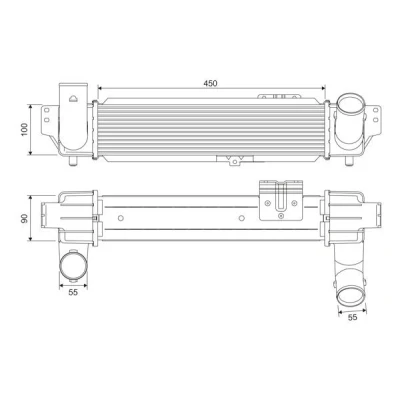 Bilde av VALEO 818382 Ladeluftkjøler Aluminium uten sensor