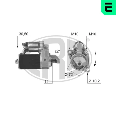 Bilde av ERA 220034A Starter 12 1,1 21 FORD: Escort 6