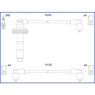 Bilde av HITACHI 134549 Pluggledninger VOLVO: 850 Stasjonsvogn, V70 I