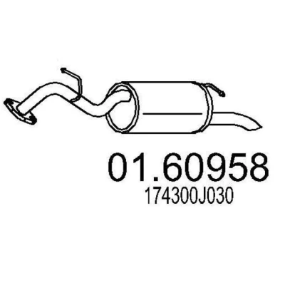 Bilde av MTS 01.60958 Sluttlyddemper 860 TOYOTA: Yaris II Hatchback