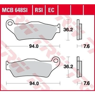 Bilde av TRW Sinter Offroad Racing MCB648RSI Bremseklosser