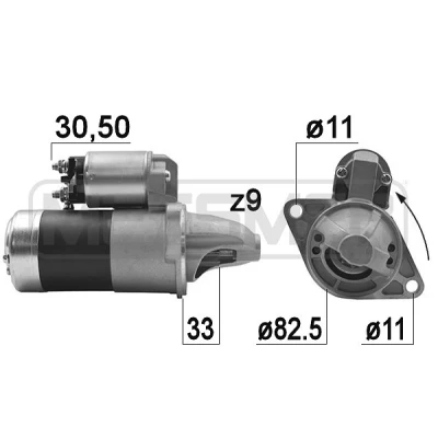 Bilde av ERA 220929A Starter 12 1,4 9 30 50 83 SUBARU: Outback IV, Forester III, Legacy 2