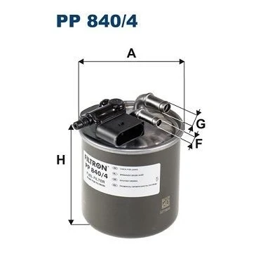 Bilde av FILTRON PP 840/4 Drivstoffilter ledningsfilter 8 10 MERCEDES BENZ: Sprinter 3.5 T Van, Vito Minibuss, Mixto