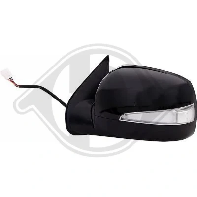 Bilde av Sidespeil Diederichs 5403929 venstre svart for elektrisk speiljustering, konveks, komplett speil ISUZU: D Max 1 Pickup, MAZDA: BT 50 Pick up