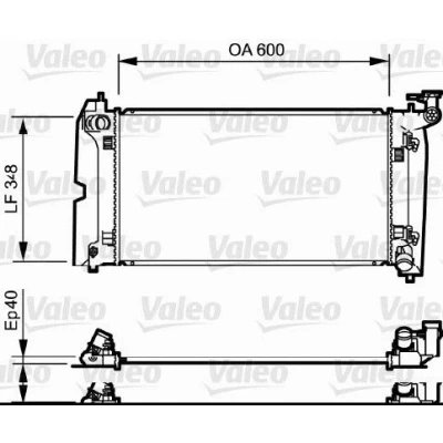 Bilde av VALEO 734711 Radiator Aluminium 600 348 16 uten kjølemiddelregulator Kjøleribber loddet TOYOTA: Avensis II Station Wagon, Corolla IX Wagon
