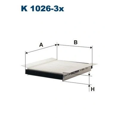 Bilde av FILTRON K 1026 3x Kupéfilter Partikkelfilter 130 110 20,5
