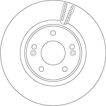 Bilde av TRW DF6497S Bremseskiver 305 25 5 114,2 ventilert spraylakkert HYUNDAI: ix35, Kona SUV, Tucson, KIA: Niro, Sportage IV, Optima / K5 Sportswagon