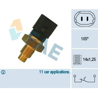 Bilde av Temperaturbryter, kjøling, opel,renault, 0 0250 8489, 000 430 48 81, 58 000250 00250 0102 941, 102 94