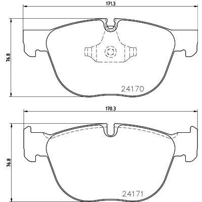 Bilde av HELLA 8DB 355 012 541 Bremseklosser klargjort for slitasjeindikator BMW: X5, X6, X4