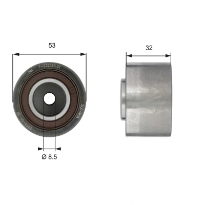 Bilde av GATES T42179 Styrerulle kilerem tannrem Tru Power VOLVO: XC70 I Cross Country, V70 3, V50
