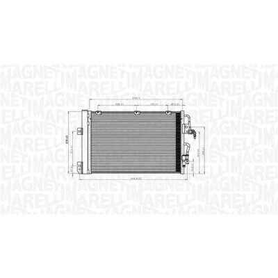 Bilde av MAGNETI MARELLI 350203900000 Kondensator med tørker 574x378x16 378 574 16 OPEL: Zafira B, Astra H GTC, Caravan
