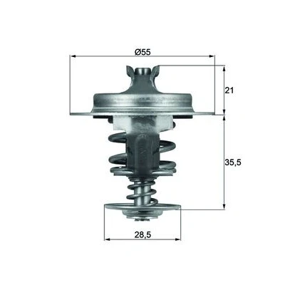 Bilde av MAHLE ORIGINAL TX 67 83D Termostat 83 55 med tetning PEUGEOT: Partner II Van, 307 SW, I FIAT: Ducato Flatvogn lastebil/Chassis