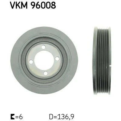 Bilde av SKF VKM 96008 Remskive Veivaksel 136,9 6