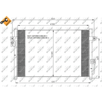 Bilde av NRF EASY FIT 35426 Kondensator med tetningsring 12,9 8,2 Aluminium 580
