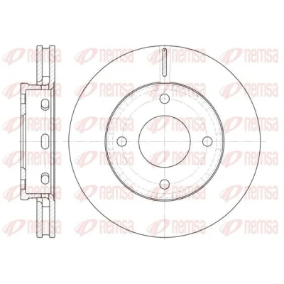 Bilde av REMSA 6680.10 Bremseskiver framaksel 256, 256 24 4 ventilert MITSUBISHI: COLT 6, SMART: Forfour I