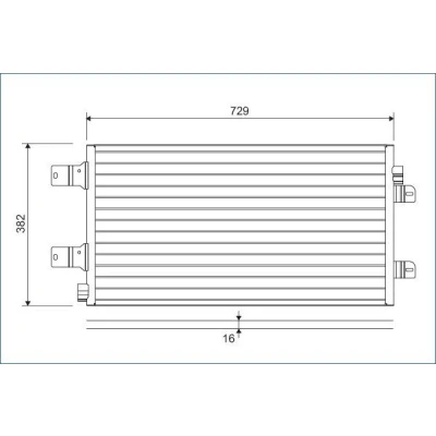 Bilde av VALEO 814003 Kondensator uten tørker Aluminium 382 R 134a RENAULT: MASTER 2 Kasten