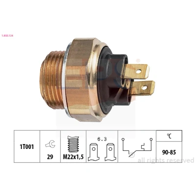 Bilde av EPS 1.850.134 Temperaturbryter, radiator ventilator M22x1,5 Made in Italy OE Equivalent