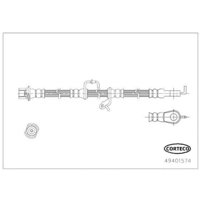 Bilde av CORTECO 49401574 Bremseslange 655mm TOYOTA: Verso