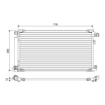 Bilde av VALEO 822658 Kondensator med tørker Aluminium 385