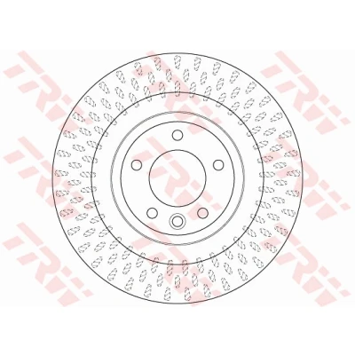 Bilde av TRW DF6528S Bremseskiver 350 25 5 120 ventilert spraylakkert LAND ROVER: Range Rover Sport, 4, Discovery