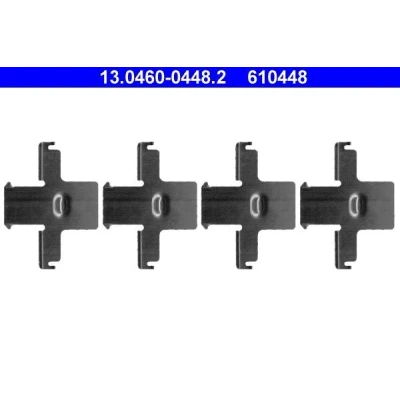 Bilde av ATE 13.0460 0448.2 Tibehørsett, skivebremse belegg NISSAN: Patrol GR 4 SUV