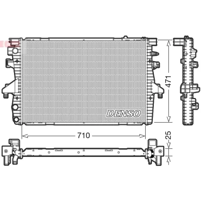 Bilde av DENSO DRM32039 Radiator 710 495 25 VOLKSWAGEN: Transporter 5, 5 Bus, Multivan (7HM