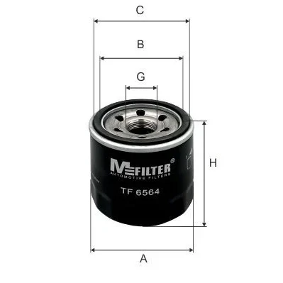 Bilde av Oljefilter MFILTER TF 6564