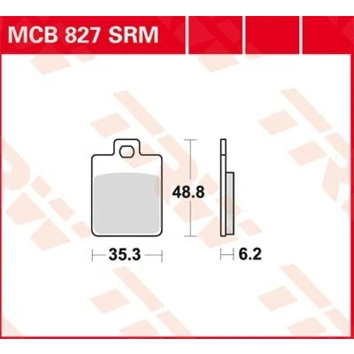 Bilde av TRW Sinter Maxi Scooter MCB827SRM Bremseklosser