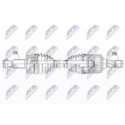 Bilde av Drivaksel, Bakaksel, land rover range evoque, evoque cabriolet, BJ324B402AB, BJ324B402AC, LR024763, LR048490, LR061904