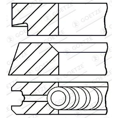 Bilde av GOETZE ENGINE 08 145400 00 Stempelringsett 82