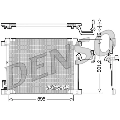 Bilde av DENSO DCN46012 Kondensator uten tørker R 134a