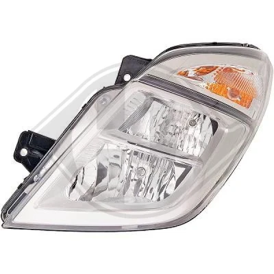 Bilde av DIEDERICHS 6070081 Frontlykter venstre W5W, PY21W, H7/H1 Halogen for høyrekjøring med lyspære