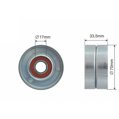 Bilde av Strammerull, kilerem med ribber, alfa romeo,cadillac,chevrolet,opel,saab,vauxhall, 12575509, 12626644, 48 17 877, 636527, 71770693