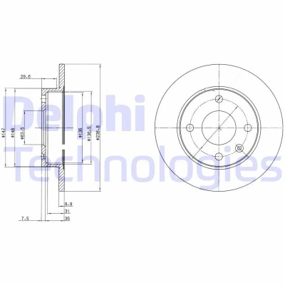 Bilde av DELPHI BG2439 Bremseskiver 240 10 4 fullt ut oljet ubehandlet uten hjullager, ABS sensorring FORD: Escort 5, 6