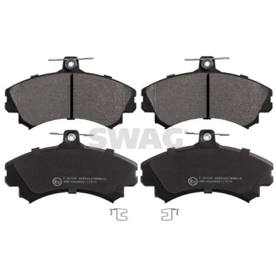 Bilde av SWAG 55 91 6213 Bremseklosser framaksel med akustisk slitasjevarsel MITSUBISHI: COLT 6, Space Star, Carisma Hatchback, VOLVO: V40 Stasjonsvogn, S40 I